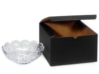 BLACK Gift Boxes 10 x 10 x 6"100% Recycled Pinstripe - 1 Pc Box (1 unit, 50 pack per unit.)