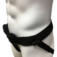 Champion Hernia Belt, Single or Double Herniation Pad, Adjustable Compression Support, Black, Medium