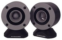 300 Watt Marine Tweeter Speaker - 3.75" Aluminum Bullet Horn w/ 1" Titanium Dome Tweeter, 2k-25kHz Frequency Response, 4 Ohm Impedance, Heavy Duty 20 Oz. Magnet Structure - Pyramid TW28 (Pair)
