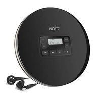 Portable CD Player with Headphones, HOTT Walkman CD Player with USB Cable, Personal Compact CD Player with LCD Display, Anti-Skip Protection, Small Music Player for Car (Black)
