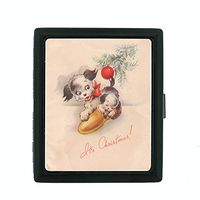 Perfection In Style Metal Cigarette Case Vintage Dog Design 007