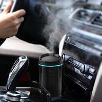 dodocool Car Diffusers Essential Oil, Air Refresher Ultrasonic Aromatherapy Diffuser for Essential Oils Portable Car Diffuser Two Mode Mist Cool Humidifier with 7 Color LED Lights, Waterless Auto Shut