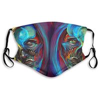 Skull Fantasy Art Protective Mask with Gasket Disposable Water Repellent Multilayer Filter Adult Sunscreen Large Mask M