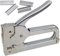 Edward Tools Light Duty Staple Gun with Staples - Fits Arrow JT-21 Staples - Sizes 1/4" and 5/16" - All Steel Staple Gun - Bottom Loading for Easy jam clearing - Ergo Finger Groove Handle