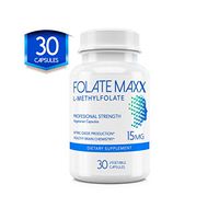 FolateMaxx L-Methylfolate 15 mg (30 Capsules)] Professional Top Quality Active Folate ] Non-GMO, Gluten Free ] Methyl Folate, 5-MTHF