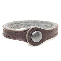 Essential Wool Essential Oil Bracelet - Leather and Wool for Diffuser Aromatherapy and Wrist Topical Absorbing Application Therapy (Brown)