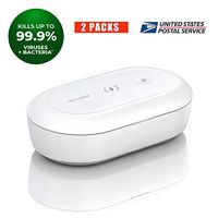 Portable UV Sanitizer, Multi-Function Wireless Charger UV Light Cell Phone Sterilizer with Aroma Diffuser, 3-in-1 Fast Charging UV Cleaner Box for All Smart Phone, Jewelry, Watches, Glasses (2 Packs)