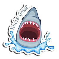 You're Great Shark Sticker Funny Stickers Waterbottle Sticker Tumblr Stickers Laptop Stickers Vinyl Stickers