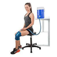 Aircast Cryo Cuff Cold Therapy Knee Solution - Blue - Large, Non Motorized, Gravity-fed System, 1count