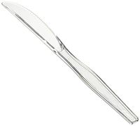 Dixie KH017 Clear Heavy-Weight Plastic Knife - 1000 / CS