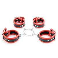 GLUSa Adjustable Leather Lover Handcuffs Flirting Tools Role Play Cosplay Cuffs for Sex Play Tie Her Up Jeans