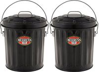 Behrens B907P Steel Black Ash Pail (Pack of 2)