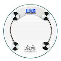 NILINLEI Round Digital Body Weight Bathroom Scale (Slim Design, Easy Read Display，Explosion-Proof Tempered Glass, Step-On Technology, Electronic Precision)，Batteries Not Included