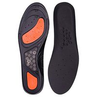 Sports Insoles - Unisex Full Length Arch Support Orthotics Insoles, Heel Pain Relief, Shock Absorption for Walking, Running and Hiking, Cuttable Size (Black, Women)