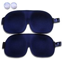 DreamHeaven 2-Pack 3D Sleep Mask & Ear Plugs Kit, 100% Block Light Contoured Sleeping Mask for Women & Men - Lightweight Comfortable Soft Memory Foam Travel Eye Mask