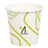 Special Green Lines Design, Paper Hot Cup,Eco-friendly,100% Blodegradable&Compostable (4 0Z)