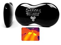 Serene (Onyx)(Single) Synergy Stone - Contoured Hot Stone Massage Tool - Relaxing and Therapeutic for Neck, Back, Legs, Feet - Ultra-Smooth for Massage on Skin with Oil or Over Clothes