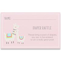 Llama Mama Diaper Raffle Tickets, Baby Shower, Girl Baby Shower, Pink, Llama, Bohemian, Boho, Alpaca, Diaper Party, Diaper Raffles, Raffle Tickets, 24 Pack Printed Diaper Inserts