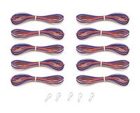 Hygloss Products 38410 45 Yards White and Blue Plastic Cord, Red, White & Blue