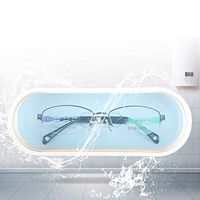 elegantstunning Multifunction Ultrasonic Cleaner Mini Cleaning Machine with Micro Screwdriver Eyeglass Repair Kit for Glasses Spectacles Jewelry Watch