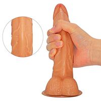 ZZXY 8.66inch Realistic Dìdlõš Šëx Dîldɔ Suction Cup Adult Toys M-áššágēr Wand for Women Men,Lǐfelike Flexible Wǎnd with Curved for Female Play Toy SZCF035 (Color : Flesh)