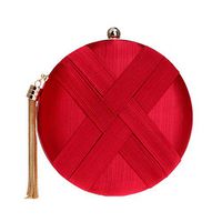 Fashionhe Shoulder Bag Women Tassel Evening Handbags Party Sparkly Clutch Bag Cosmetic Bag Purse (Red)
