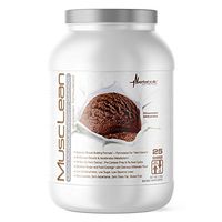 Metabolic Nutrition, Musclean, Whey Protein Meal Replacement, Weight Gainer, High Protein, Low Carb, High Fat, Keto Diet, Digestive Enzymes, 24 Vitamins and Minerals, Chocolate, 2.5 Pound (25 ser)