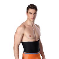 TOPSHION Men's Abdomen Belt Abdominal Binder Elastic Girdle Waist Trimmer Weight Breathable Tummy (Black)