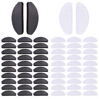 Witkey 32 Pairs Soft Eyeglasses Nose Pads Glasses Adhesive Thin Nosepads Silicone Anti-Slip for Sunglasses, Reading Glasses, (Transparent and Black, 1mm)
