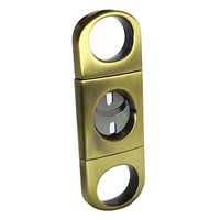 FULUSHOU Cigar Cutter Stainless Steel Super Sharp High Quality Double Blade Cigar Cutter Bronze Color