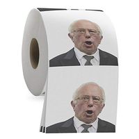 Bernie Sanders Toilet Paper Roll - Funny Political Novelty Gag Gift - 3 Ply Democrat Bathroom Tissue 200 Sheets in Each Roll - Laugh Out Loud White Elephant Joke Idea with Image Printed on Every Sheet