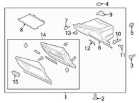 Ford 2013-2015 Escape CMax Glove Box Latch Striker Left Driver OEM CJ5Z9906064AA