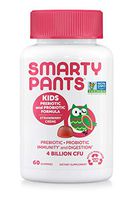 SmartyPants Kids Probiotic Formula Daily Gummy Vitamins; Immunity Boosting Probiotics & Prebiotics; Vegan, Gluten Free Digestive Support*; 4 billion CFU, Strawberry Crème, 60 Count (30 Day Supply)