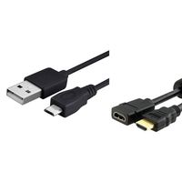 Everydaysource Compatible With Sony PlayStation PS4 10FT High Speed HDMI Cable M/F Extension + 10FT Black Micro USB 2-in-1 Cable