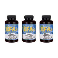 Swanson Black Currant Seed Oil Gla (Omegatru) 500 mg 180 Sgels 3 Pack