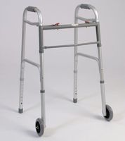 Junior Dual Button Folding Walker With 5“ wheels