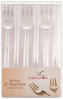 Fineline Settings Tiny Temptations Clear 3.9 " Tiny Tines -Forks  960 Pieces
