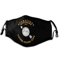 Navy Rate Operations Specialist PM2.5 Mask, Equipped With Two Replaceable Protective 5-layer Activated Carbon Filters, M-shaped Nose Clip Mask