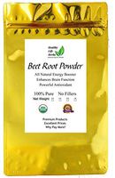 Healthy Life Herbs Organic Beet Root Powder - All-Natural Energy Booster - Enhances Brain Function - 8 Ounce
