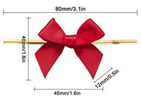 16 Color Gift Bows,Red Twist Tie Bows for Bakery Candy Lollipop Cello Bag(50 Pack)