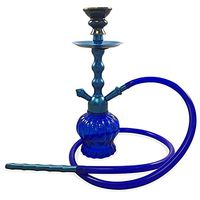 The 17'' Blue Panther Aluminum Hookah Shisha With Silicone Hose With Metal Handle