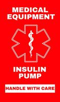 Insulin Pump Medical Alert Equipment Luggage Tag - Handle with Care, DOT and ACAA regulations (LT-INSULIN-116) Quantity (2)