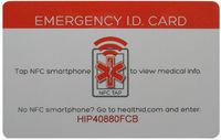 Health ID Emergency Medical ID Card with Smartphone Access