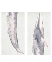 HomArt Fireplace Matches, Large, Watercolor Whale Design