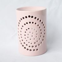 Better-way Home Decorative Hollow Out Snail Ceramic Aromatherapy Burner, Essential Oil Warmer, Tealight Candle Holder Bedroom Decorations Housewarming Gifts (Pink, 5 inch)