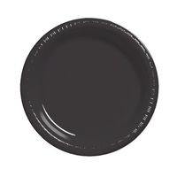 Creative Converting Touch of Color Plastic Dinner Plates, 9-inch, 20 Count, Black Velvet