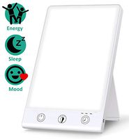 Light Therapy Lamp, Bovon Adjustable LED Bright White Light with UV Free 10000 Lux Brightness, Timer Function, Touch Control, Standing Bracket, Lifesaver for SAD, Great for Home/Office Use