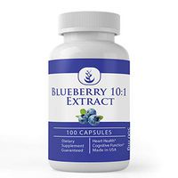 Blueberry 10:1 Extract, 100 Capsules, 500 mg Serving, Naturally Sourced, Non-GMO, Gluten-Free, Potent, No Filler or Additives, Lab-Tested for Purity, Made in USA, Satisfaction Guaranteed