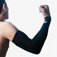 High Quality Professional Breathable Anti-collision Lengthen Arm Guard Sports Elbow Arm Sleeve Warmers Breathable Pad Brace (L)