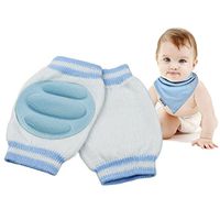 2 Pairs/lot Blue Baby Leg Warmers Pads Cotton Baby Greave Safety Crawling Elbow Cushion Toddlers Knee Protector Baby knee Pads Kids